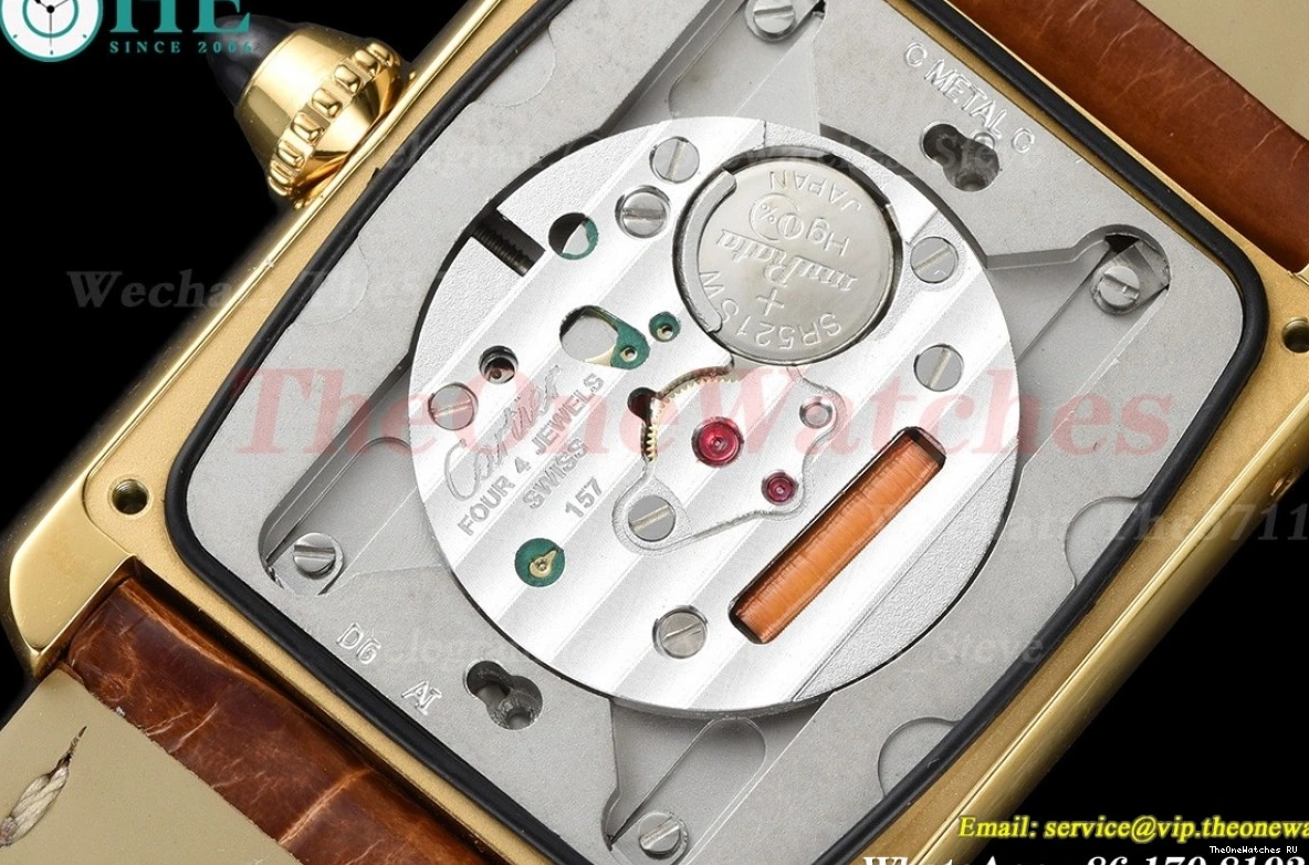 Tank Alligator White Quartz 25.5mm Dial Louis LE YG F1F 0704